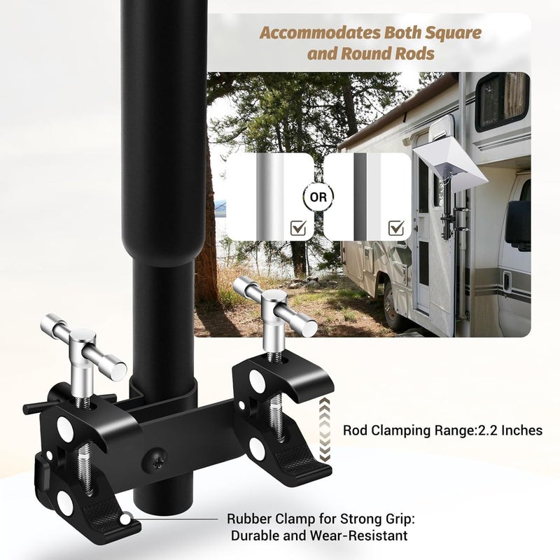 GADFISH Gen 3 Starlink Mount for RV Ladder & Roof Rack, Adjustable With Pipe Adapter for Pole/Roof/Camper/Railing Use, Compatible With Starlink Gen3 - Image 3